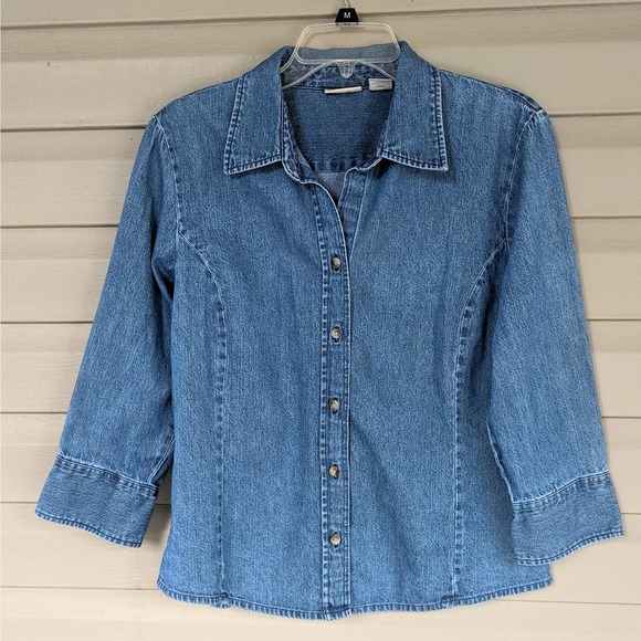 Hand Embroidered Beatles Lyrics Denim Shirt Size Large - Picture 3 of 8